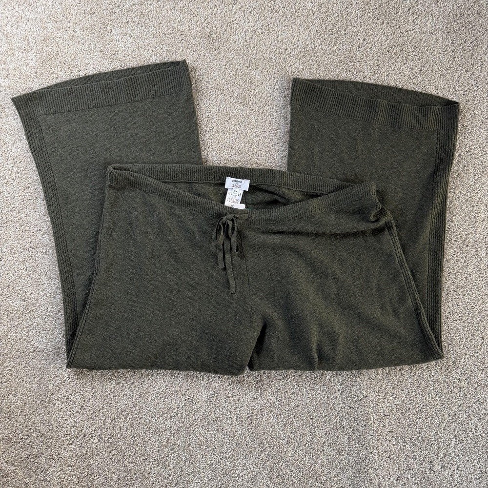 Edited X Hunter McGrady Sweatpants Womens 3X Green Knit Wide Leg Drawstring